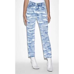 NWOT KSUBI Womens Nine O Motley Jeans Sz 30 Rock Punk Streetwear Grunge Bleached